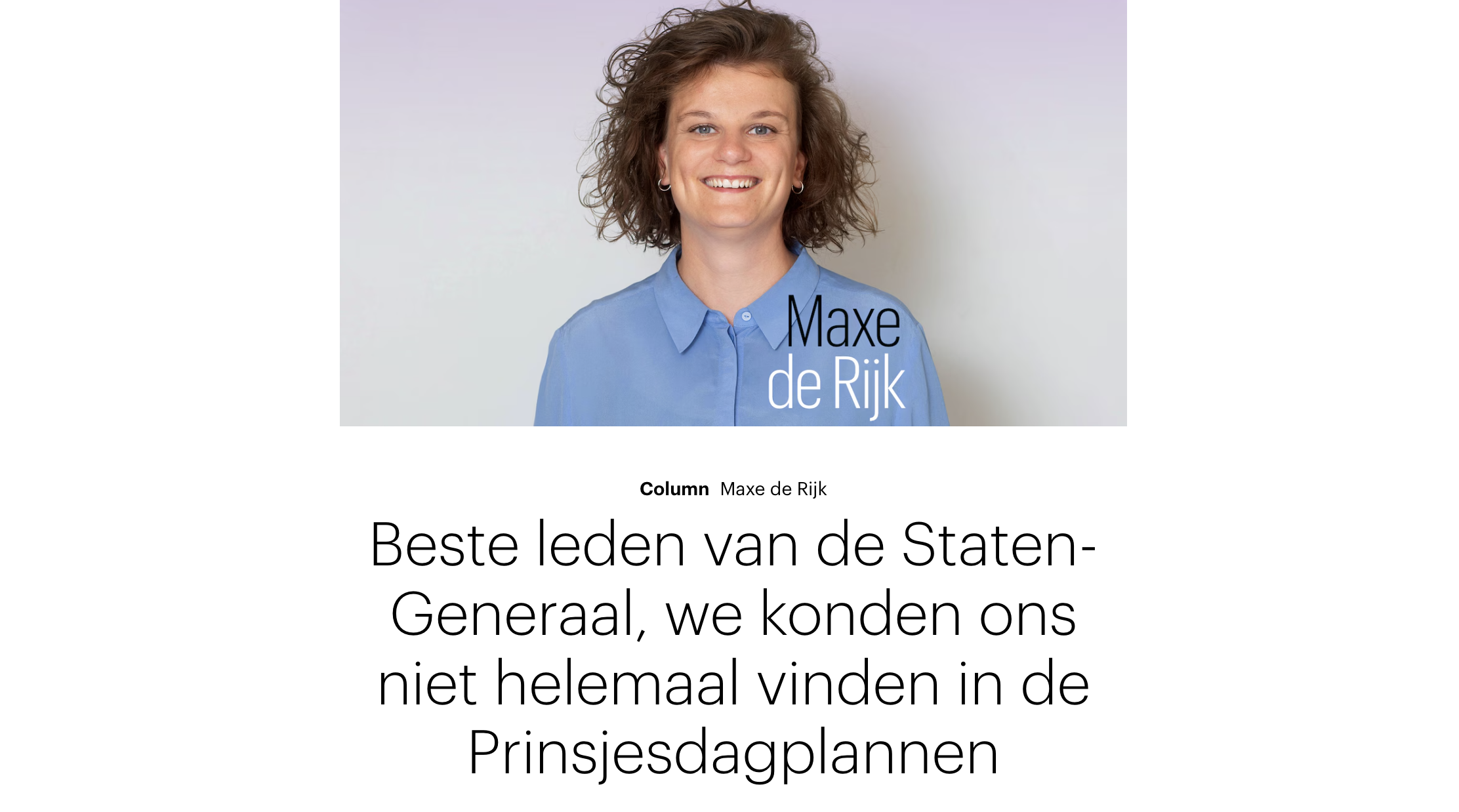 Brief van mijn leerlingen